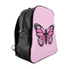 Pink Butterfly Cross School Backpack