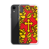 Slavic Flower Cross Royal Red iPhone Case