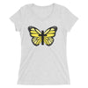 Yellow Butterfly Cross Ladies' short sleeve t-shirt