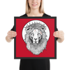 Lion of Nazareth Red Framed poster