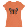 Orange Butterfly Cross Ladies' short sleeve t-shirt