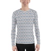 Blue Burst Cross Pattern Men's Rash Guard