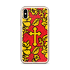 Slavic Flower Cross Royal Red iPhone Case