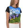 God is Greater than the Highs and Lows (Floral Mountain) Crop Top