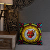 Flaming Heart Mary Pillow