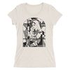 Mary Black Line Art Ladies' short sleeve t-shirt