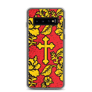 Slavic Flower Cross Royal Red Samsung Case