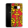 Slavic Flower Cross Royal Red Samsung Case