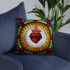 Flaming Heart Jesus Pillow