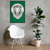 Lion of Nazareth Green Framed poster