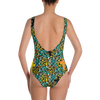 Animal Print Cross One-Piece Swimsuit