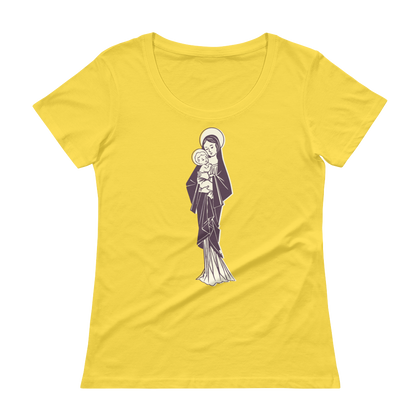 Mary and Child (Simplistic) Ladies' Scoopneck T-Shirt