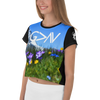 God is Greater than the Highs and Lows (Floral Mountain) Crop Top