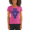 San Damiano Cross (Purple) Ladies' short sleeve t-shirt