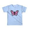 Pink Butterfly Cross Short sleeve kids t-shirt