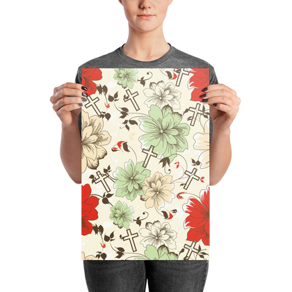 Floral Cross Poster