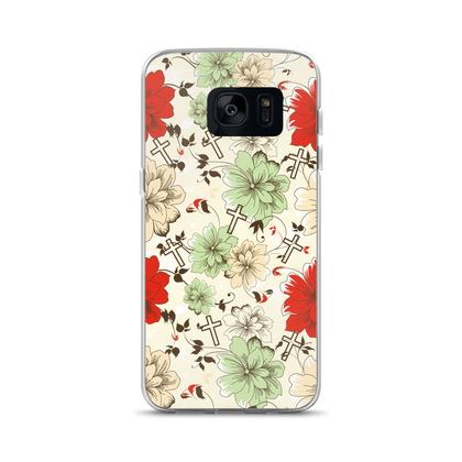 Floral Cross Samsung Case