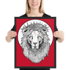 Lion of Nazareth Red Framed poster