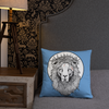 Lion of Nazareth Blue Pillow