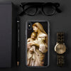 Our lady the blessed virgin Mary with Jesus and Lamb iPhone Case