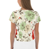 Floral Cross Ladies Crop Tee