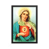 Mary Sacred Heart (Blue Sky) Framed poster