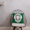 Lion of Nazareth Green Pillow