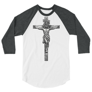 Crucifixion Line Art 3/4 Sleeve Shirt