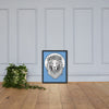 Lion of Nazareth Blue Framed poster