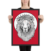 Lion of Nazareth Red Framed poster