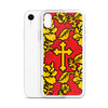 Slavic Flower Cross Royal Red iPhone Case