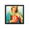 Mary Sacred Heart (Blue Sky) Framed poster