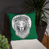 Lion of Nazareth Green Pillow