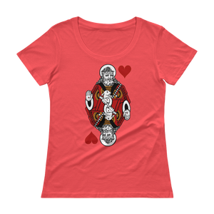 Jesus King of Hearts Ladies' Scoopneck T-Shirt
