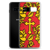 Slavic Flower Cross Royal Red Samsung Case