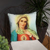 Mary Sacred Heart (Blue Sky) Pillow