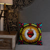 Flaming Heart Jesus Pillow