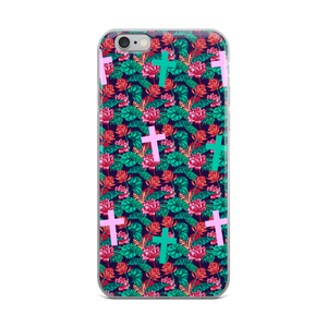 Colour Plants and  Crosses iPhone Case