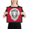 Lion of Nazareth Red Framed poster