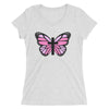 Pink Butterfly Cross Ladies' short sleeve t-shirt