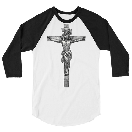 Crucifixion Line Art 3/4 Sleeve Shirt