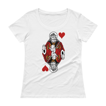 Jesus King of Hearts Ladies' Scoopneck T-Shirt