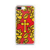 Slavic Flower Cross Royal Red iPhone Case