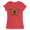 Orange Butterfly Cross Ladies' short sleeve t-shirt