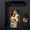 Our lady the blessed virgin Mary with Jesus and Lamb iPhone Case