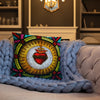 Flaming Heart Jesus Pillow