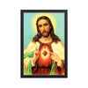 Jesus Sacred Heart (Blue Sky) Framed poster