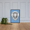 Lion of Nazareth Blue Framed poster