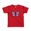 Pink Butterfly Cross Short sleeve kids t-shirt