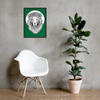 Lion of Nazareth Green Framed poster